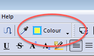 Infix colour button toolbar