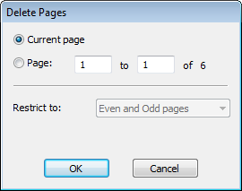 Delete Pages options