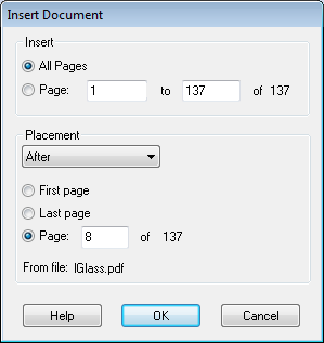 Insert Document options
