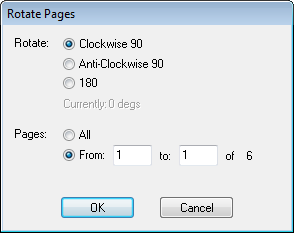 Rotate Pages options