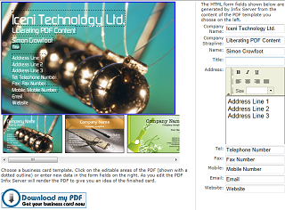 Screenshot of Online Infix Server Demo
