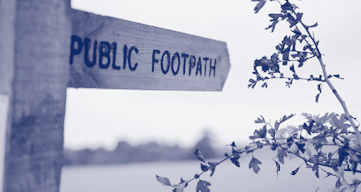 Public footpath sign, Saxlingham Nethergate