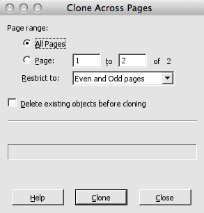 Infix Clone Across Pages Dialog